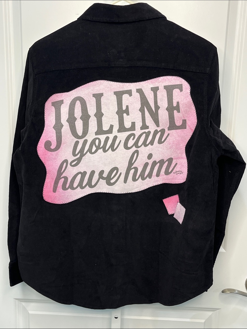 Jachs Girlfriend Dolly Parton Jolene Upcycled Corduroy Shacket Women’s Medium